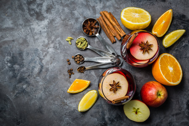 热红酒和配料图片下载