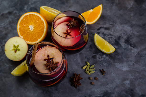 热红酒和配料图片下载