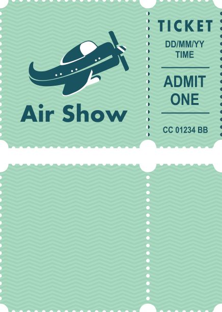 航空表演票图片下载