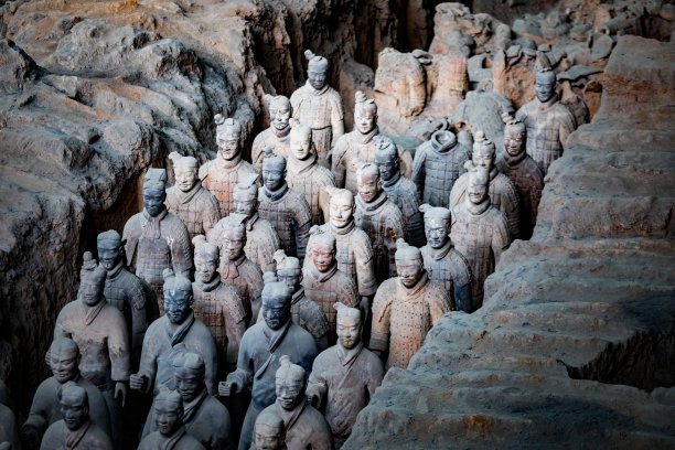 中国西安的兵马俑素材图片