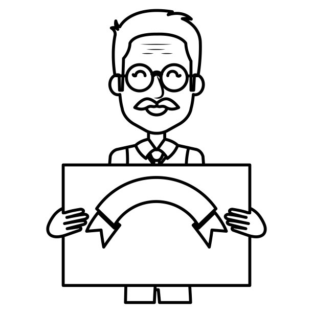 可爱的祖父与卡片头像的角色图片下载