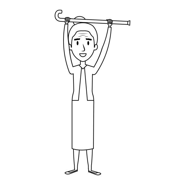 可爱的祖母与藤条化身的角色图片下载