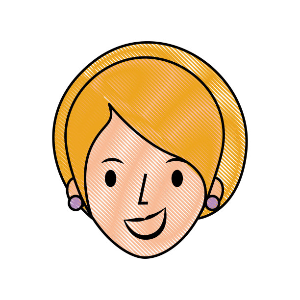 女性脸卡通女性侧面人物图片下载
