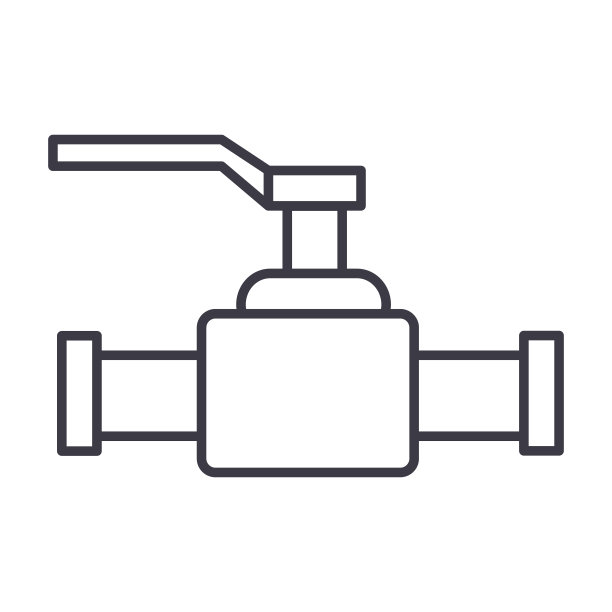 阀门插图矢量线图标，标志，插图的背景，可编辑的笔触图片下载