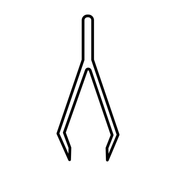 镊子矢量线图标，标志，背景上的插图，可编辑的笔触图片下载