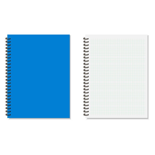 空白现实记事本和方纸模拟。向量。图片下载