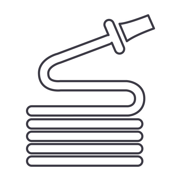 软管矢量线图标，标志，背景上的插图，可编辑的笔触图片下载