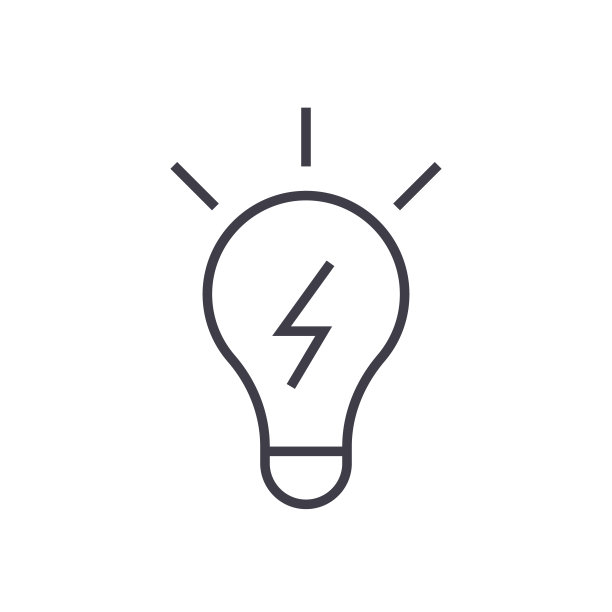 想法灯向量线图标，标志，插图的背景，可编辑的笔触图片下载