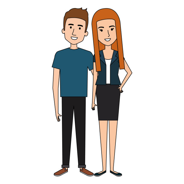 情侣化身角色素材图片