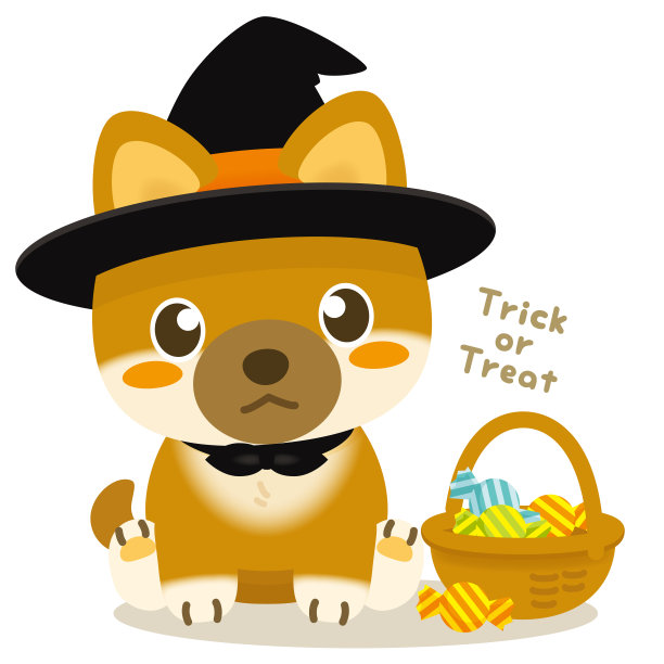 万圣节的狗狗俱乐部/迷你柴犬图片下载