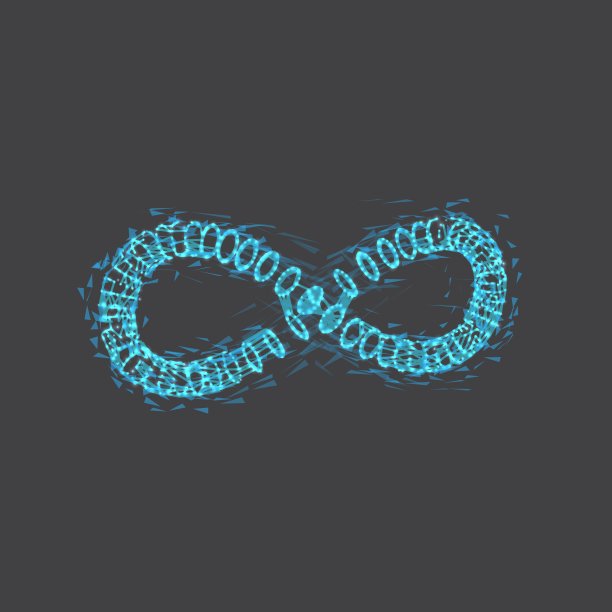 矢量无限符号线框网格图片下载