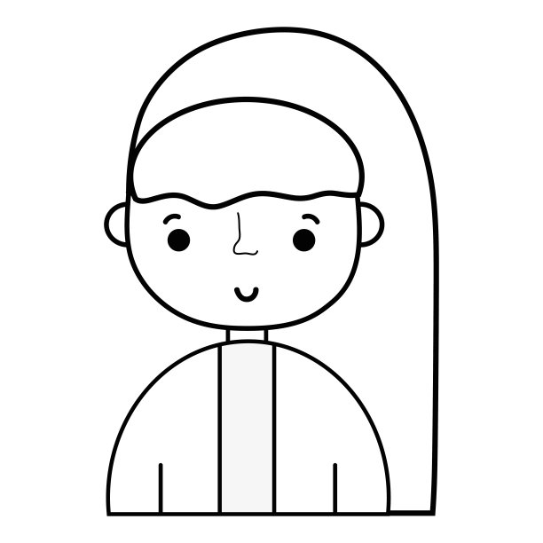 用衬衫和发型设计线条美女图片下载