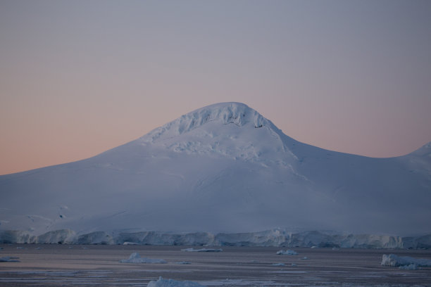山,南极洲,黄昏图片下载