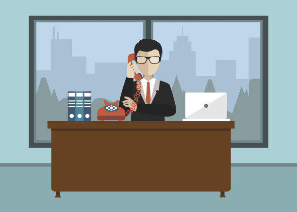 支持服务的概念。办公室技术支持助理。平面向量插图。图片下载