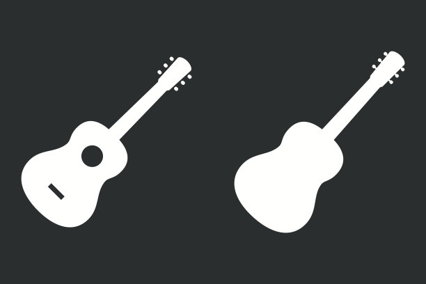 吉他矢量图标。图片下载