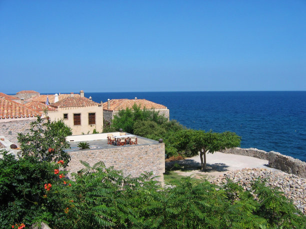 希腊伯罗奔尼撒的莫尼姆瓦西亚城图片下载