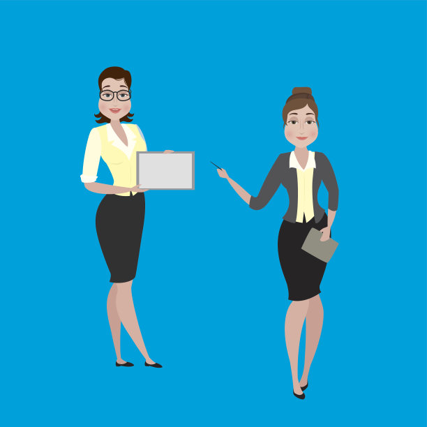 两个不同性格的女商人或上班族图片下载