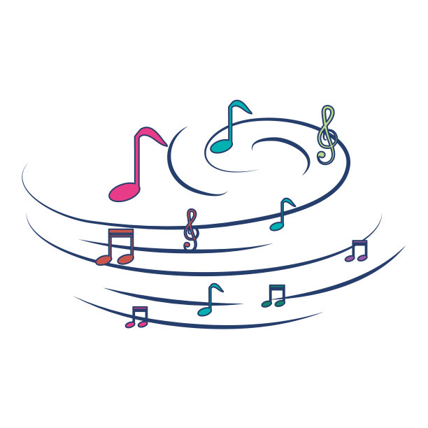 音乐音符图案背景图片下载