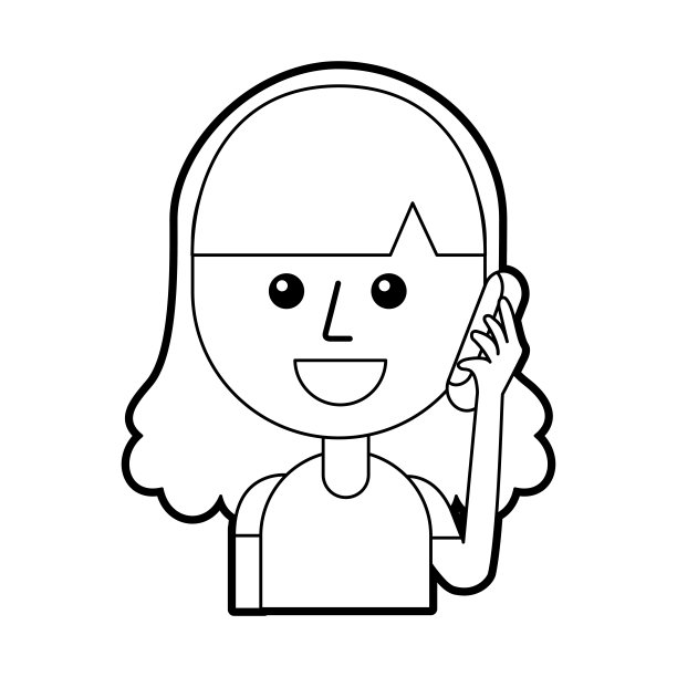 快乐的女孩在讲电话图片下载