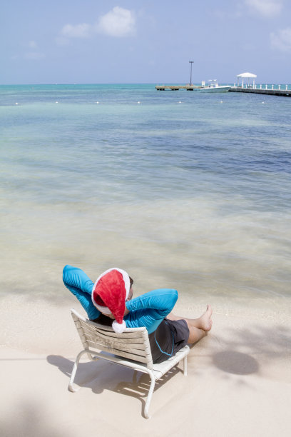 圣诞节在加勒比海放松图片下载