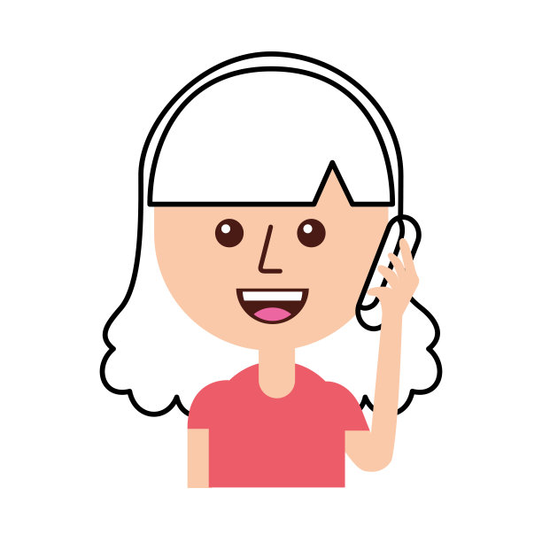 快乐的女孩在讲电话图片下载