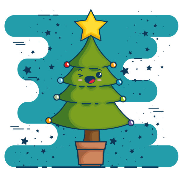 圣诞快乐，卡哇伊概念图片下载