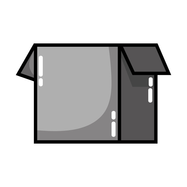 灰度盒包装开放对象设计图片下载