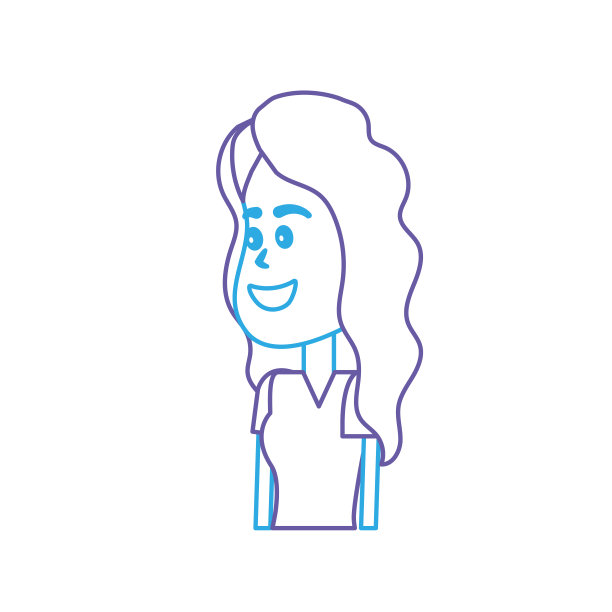 线条美女的发型设计和服装图片下载