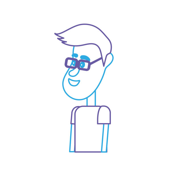 用发型设计和衣服勾勒出可爱的男人图片下载