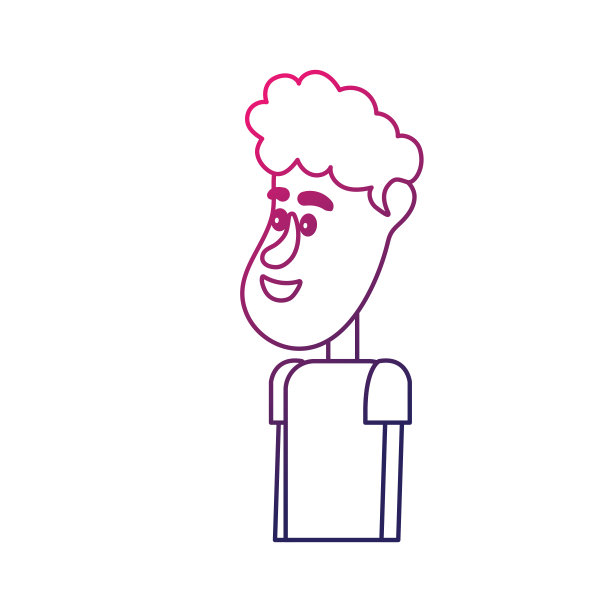 用发型设计和衣服勾勒出可爱的男人图片下载