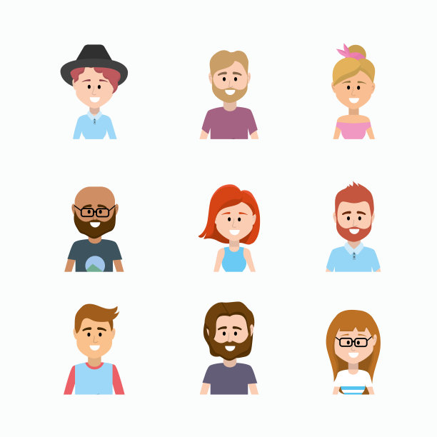 用时尚的设计让可爱的人成为朋友图片下载