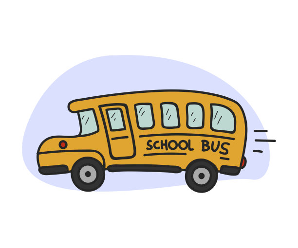 校车。矢量插图涂鸦图片下载