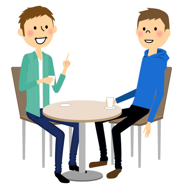 男人们在咖啡馆里放松图片下载