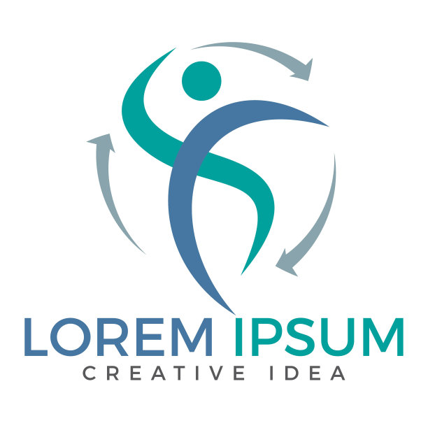 抽象适应度向量设计。健康和健康标志。图片下载