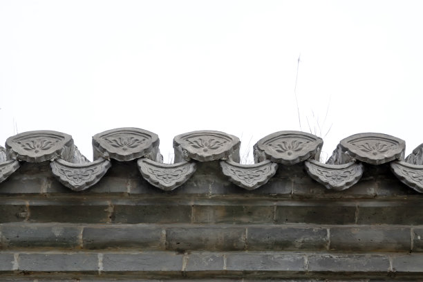 传统中式的灰色墙壁，特写照片图片下载