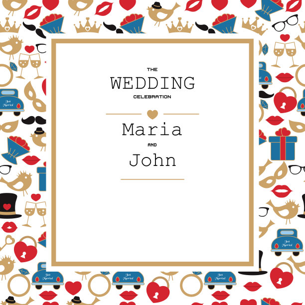 婚礼邀请函模板图片下载