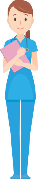 说明一个带蓝色磨砂器的护士有个档案图片下载