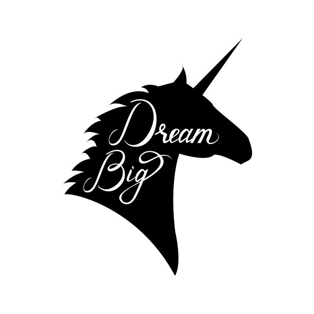 独角兽头部轮廓图片下载