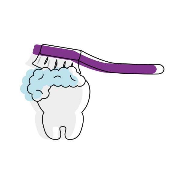 牙刷和牙齿图标图片下载