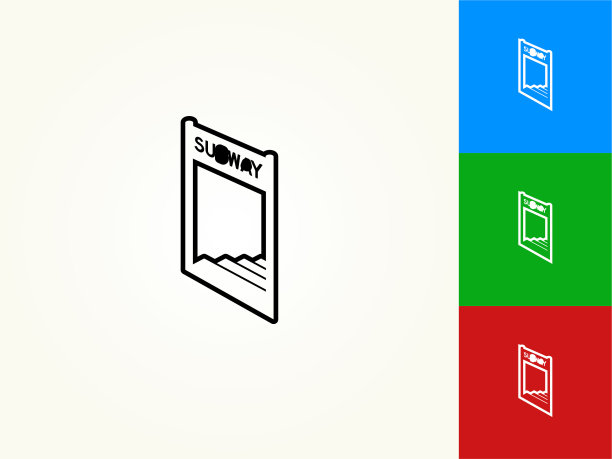 地铁入口黑色线条图标图片下载