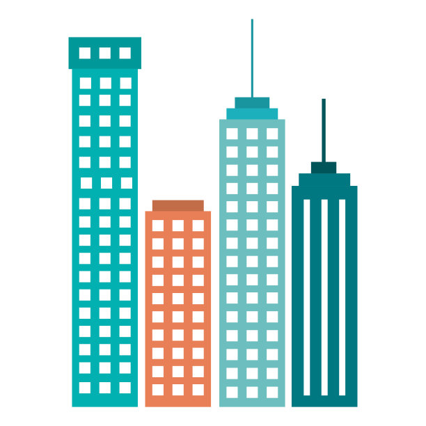 建筑城市景观孤立图标图片下载