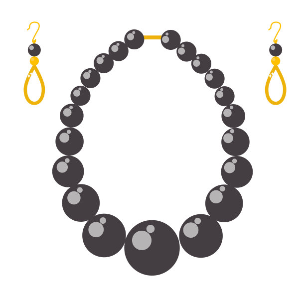 矢量珠宝饰品，黄金，典雅，宝石，珍贵配饰，时尚插画图片下载