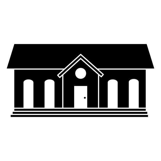 美丽的房屋建筑孤立图标图片下载