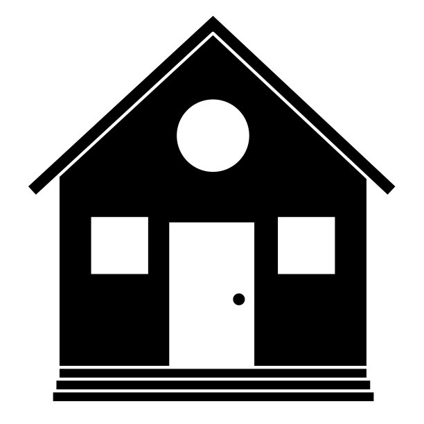 美丽的房屋建筑孤立图标图片下载