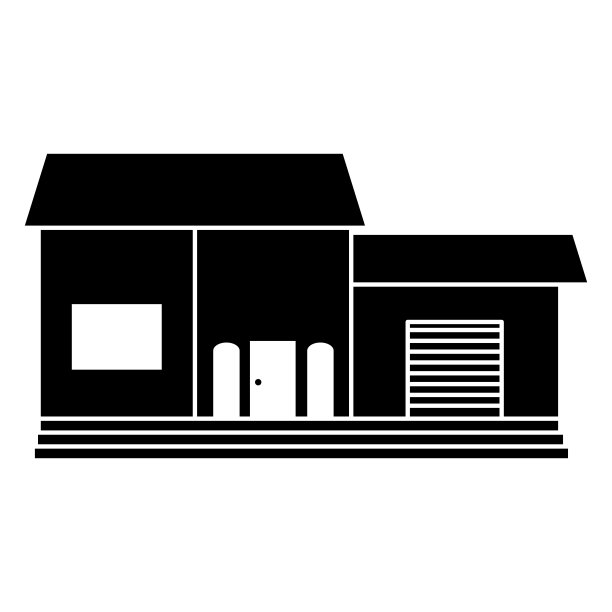 美丽的房屋建筑孤立图标图片下载