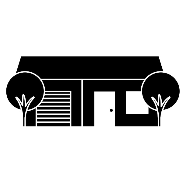 美丽的房子建筑与树木图片下载