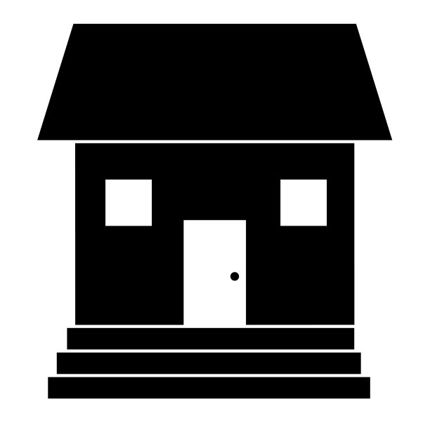 美丽的房屋建筑孤立图标图片下载