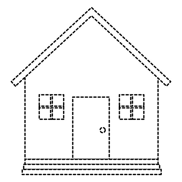 美丽的房屋建筑孤立图标图片下载