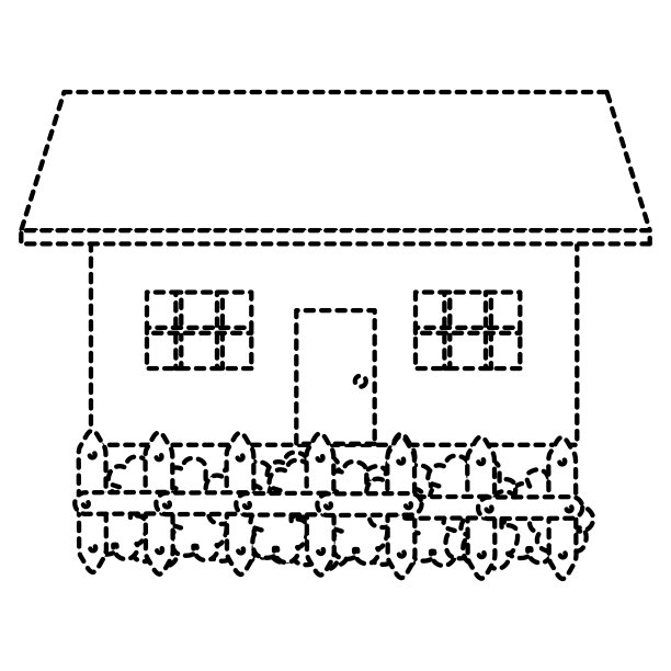有篱笆的漂亮房子图片下载