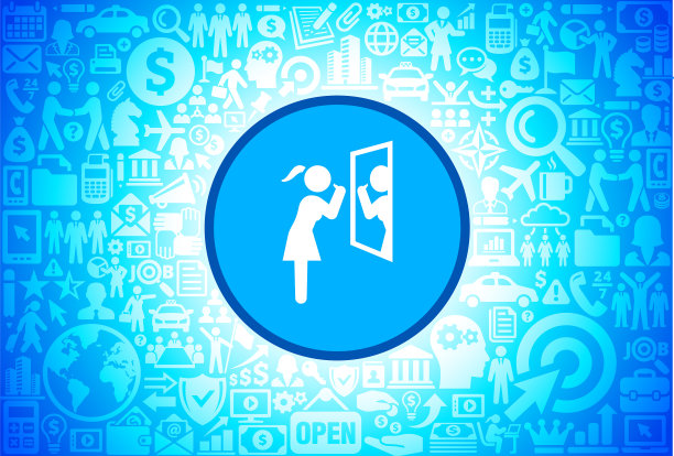 刷牙图标上的商业和金融矢量背景图片下载